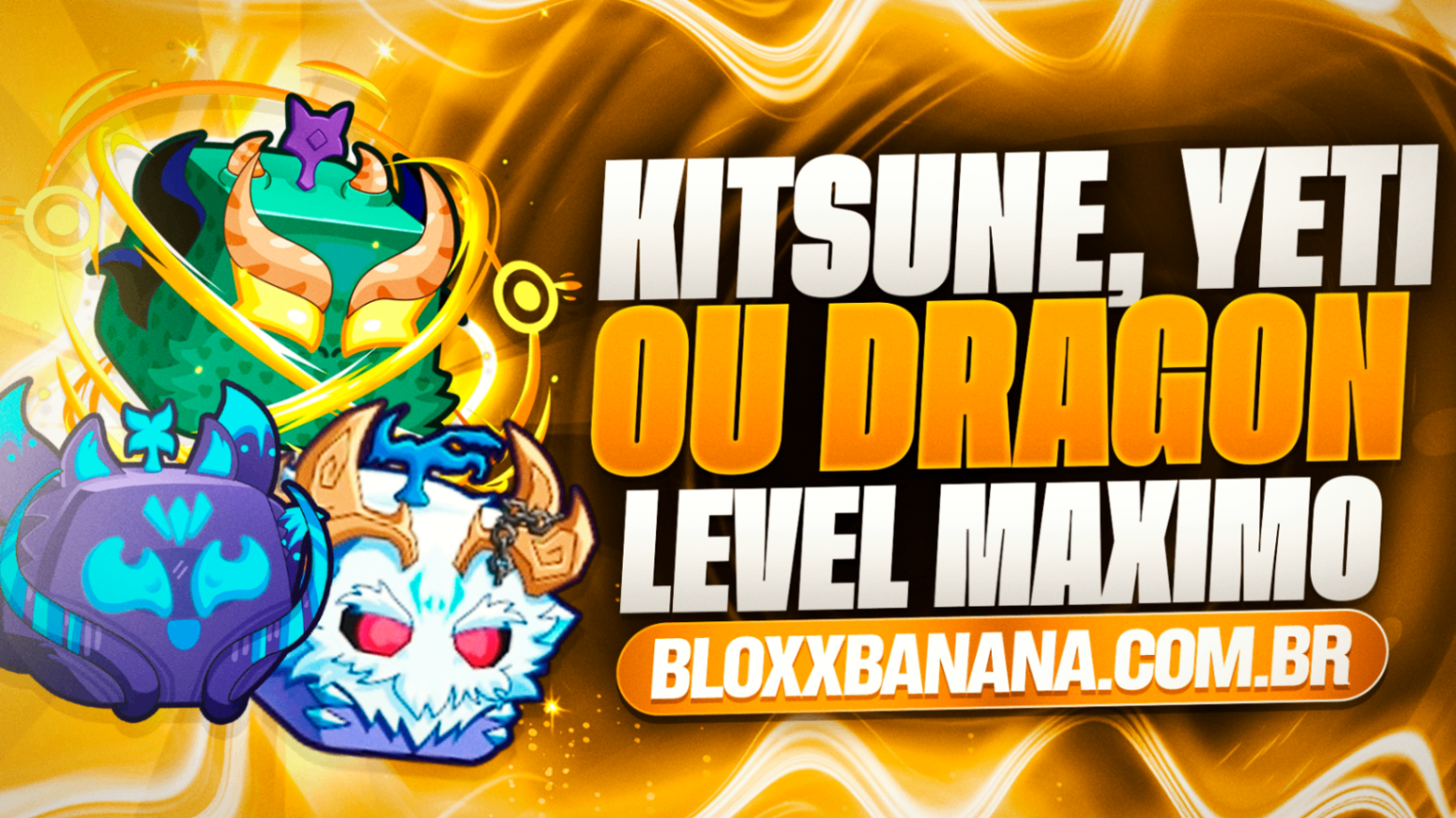 🍀Conta com Chance de Kitsune, Yeti ou Dragon