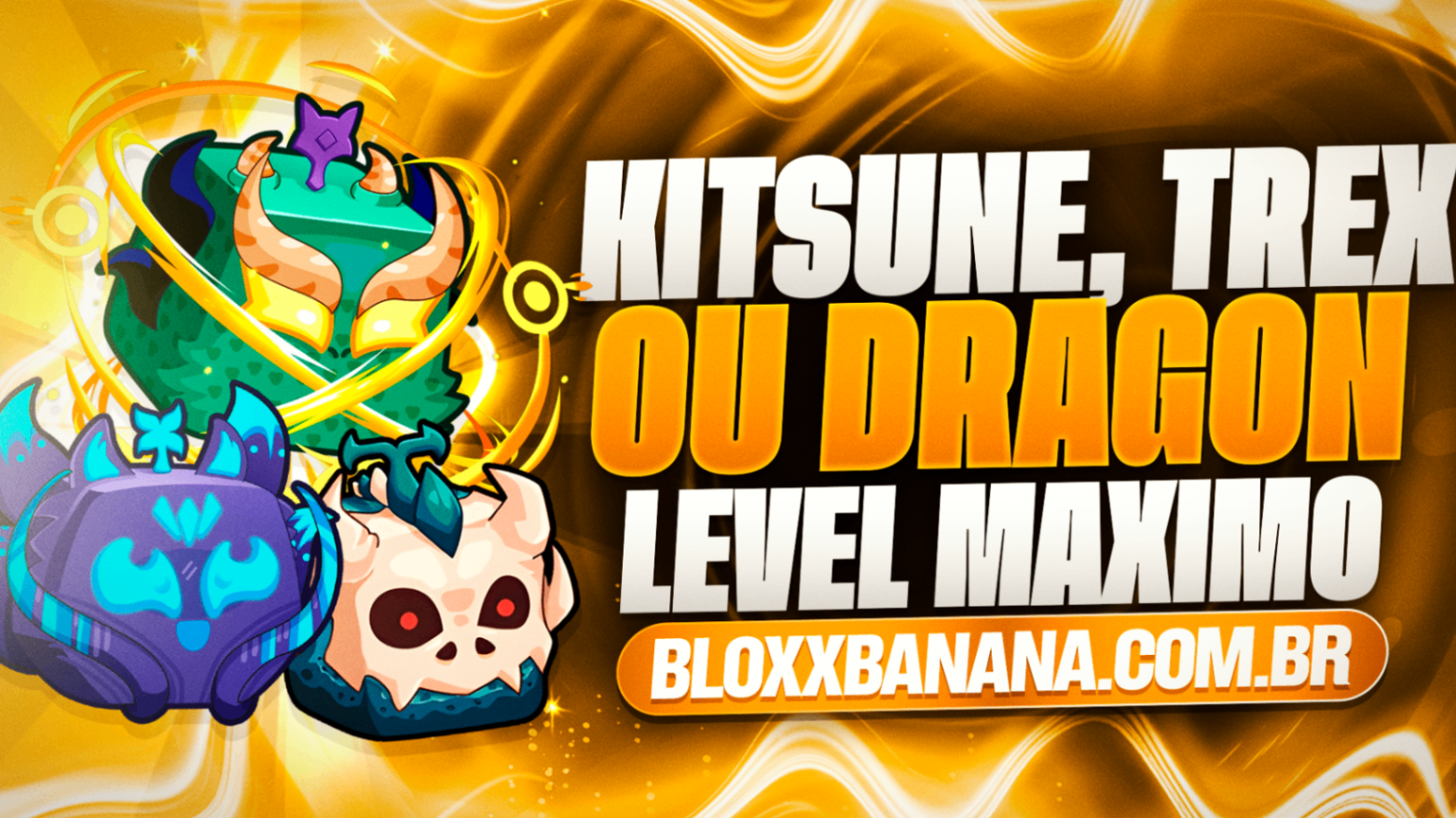🍀Conta com Chance de Kitsune, T-rex ou Dragon